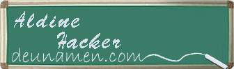 Aldine Hacker Visitenkarte